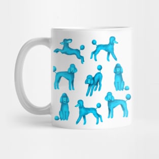 Blue Poodles Mug